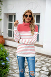 NAMCOVERSE ebay hot sale new autumn and winter high quality striped splicing fleece sweater turtleneck primer sweater spot