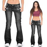 Exclusive for  New Women's Jeans Skinny Stretch Flared Pants Women's Pants Trousers Solid Color Jeans Wide Leg Pants