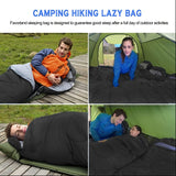 Winter, Fall, Spring, Summer 1-Person Rectangular Sleeping Bag - Zip Closure, Polyester Fabric, 0-19℉ Rating for Camping, Hiking, Backpacking & Outdoor Activities, Fits up to 6ft