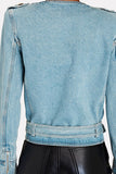 namcoverse Washed Denim Rocking Belted Jacket