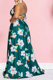 namcoverse Flower Print Romantic Cutout Strappy Back Maxi Dress