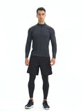 Soccer Jerseys Mens Running T-shirt Training Tights Fitness Gym Clothing Sports Wear Rash Guards Male Quick Dry Tops Uniforms 240709