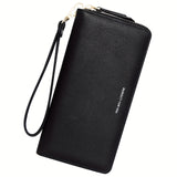 Stylish Womens RFID Blocking Zip Wallet - Large Capacity Long Purse with Detachable Wristlet & Secure Card Holder