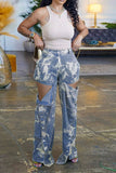 namcoverse Tie Dye Cool Detachable Jeans