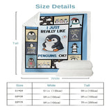 1pc Cozy Cartoon Penguin Flannel Blanket - Soft, Warm, and Plush for Ultimate Comfort - Perfect for Couch, Sofa, Office, Bed, Camping, and Traveling