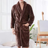 Ultra-Soft Flannel Bathrobe - Cozy & Comfortable, Perfect for Bedroom, Bathroom, and Poolside Use