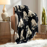 1pc Adorable Pug Dog Printed Soft Flannel Blanket - Warm, Cozy, Multi-Purpose Throw for Couch, Sofa, Office, Bed, Camping, Travel - Perfect Gift for All Seasons, Indoor, Outdoor Use