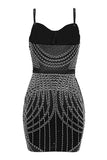 namcoverse Rhinestone Hot Spaghetti Strap Mini Dress