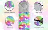 Rainbow Unicorn Dream Sleeping Bag - Girls' Ultralight Backpacking Sleeping Bag for Camping, Hiking, Indoor Activities - Compact, Water-Resistant, and Soft for Cozy Nights Under the Stars