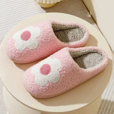 Slippers Beauty Flower Women Slippers Embroidery Fuzzy Cute Comfortable Soft Sole Winter Indoor Non Slip Warm Leisure Fashion Plush Shoes