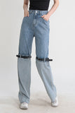 namcoverse Patchwork Belted Design Modern Jeans