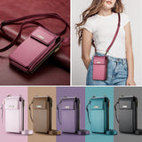 Womens RFID-Blocking Crossbody Phone Bag - Stylish Shoulder Purse with Secure Card Slots & Adjustable Strap