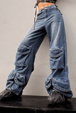 namcoverse Gradient Boyish Multi Pocket Jeans