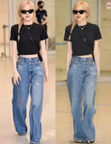 Women Jeans Brand Sprring New Arrival Loe Jeans Womens Fashion Pink High Waist Long Straight Leg Undefined Tender Pants Ropamujer Previous 84