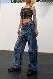 namcoverse Gradient Boyish Multi Pocket Jeans