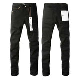 Purple Jeans American High Street Black Pleated Basic Model  New Fashion Trend High Quality Jeans