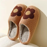 Slippers Beauty Flower Women Slippers Embroidery Fuzzy Cute Comfortable Soft Sole Winter Indoor Non Slip Warm Leisure Fashion Plush Shoes