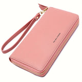 Stylish Womens RFID Blocking Zip Wallet - Large Capacity Long Purse with Detachable Wristlet & Secure Card Holder