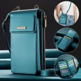 Womens RFID-Blocking Crossbody Phone Bag - Stylish Shoulder Purse with Secure Card Slots & Adjustable Strap