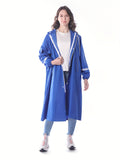 1pc Fashion Rain Windbreaker Solid Color Style Adult Rain Poncho Multifunctional Long Raincoat