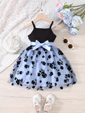 Charming Girls Flower Print Cami Tutu Dress - Lightweight Summer Party Wear with Flouncy Tutu Skirt - Perfect Gift Idea