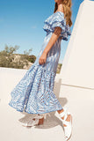 namcoverse Floral Embroidery Hollow-Out Pretty Double Ruffle Off Shoulder Maxi Dress