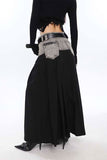 namcoverse Hit Color Denim Patchwork Modern Skirt