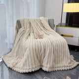 Soft and Warm Faux Sheepskin Blanket: Plush Comfort for Your Bed or Sofa - Contemporary Style, Machine Washable, Checkered Pattern, Winter Season, Velvet Fabric, Suede Cover, Active Print, >500g Weight