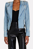 namcoverse Washed Denim Rocking Belted Jacket