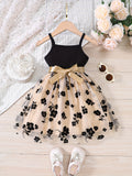 Charming Girls Flower Print Cami Tutu Dress - Lightweight Summer Party Wear with Flouncy Tutu Skirt - Perfect Gift Idea