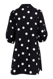 namcoverse Polka Dot Lowkey Shirt Collar Mini Dress