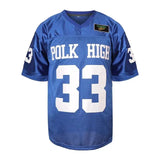 POLK HIGH #33 BUNDY Football Jersey Mens Outdoor American Clothing Soccer Tops Married With Children TV Sewing Jerseys Blue 240709