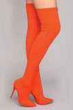 namcoverse Solid Color Stylish Zipper Stiletto Boots