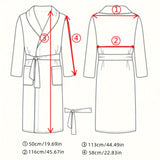 Ultra-Soft Flannel Bathrobe - Cozy & Comfortable, Perfect for Bedroom, Bathroom, and Poolside Use