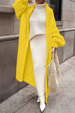 namcoverse Solid Color Long Sleeve Stylish Cardigan