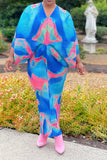 namcoverse Tie Dye Colorful Batwing Sleeve Midi Dress