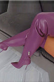 namcoverse Purple Pretty Zipper Stiletto Boots