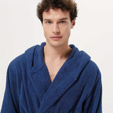 SIORO Men's Robes Big And Tall Terry Cloth Bathrobe Cotton Towel Hooded Full Length Housecoat Hot Tub Bath Spa Sleepwear M-2XL