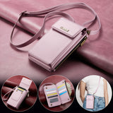 Womens RFID-Blocking Crossbody Phone Bag - Stylish Shoulder Purse with Secure Card Slots & Adjustable Strap