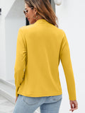 Elegant Solid Color Lapel Blazer for Women: Durable, Warm, Easy-Care with Pockets, Perfect for Fall/Winter