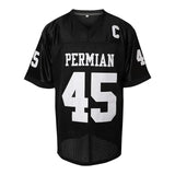 Movie PERMIAN Football Jersey MILES #45 Mens American Rugby Clothing Breathable Tops Quick Drying Sewing Soccer Jerseys Black 240716