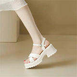 Summer New Casual Sandals for Women Wearing High end Thick Heels Not Tired Soft Thick Soles Non slip Sandals