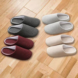 Slipper Men Indoor Fluffy Warm Winner Autumn Cotton Thick Furry Soft Ind Room Flat NonSlipStriped Bottom 240615