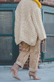 namcoverse Patchwork Simple Twist Knit Cardigan