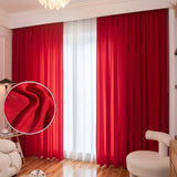 1 Panel Luxurious Red Velvet Curtain - Elevate Your Space with Soft, Thick, and Durable Fabric - Perfect for Living Room, Bedroom, Office, and Home Decor