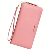 Stylish Womens RFID Blocking Zip Wallet - Large Capacity Long Purse with Detachable Wristlet & Secure Card Holder