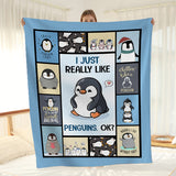 1pc Cozy Cartoon Penguin Flannel Blanket - Soft, Warm, and Plush for Ultimate Comfort - Perfect for Couch, Sofa, Office, Bed, Camping, and Traveling