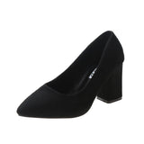 Stylish Chunky Heel Pumps - Pointed Toe Non Slip High Heels for Women - Comfortable and Chic Shoes for Any Occasion