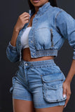 namcoverse Washed Denim Cool Patch Pocket Pant Suit