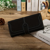 Vintage Leather Wallet for Women - Spacious & Secure with Refined Snap Closure, Plentiful Card Slots, Sturdy Zip Pocket - Stylish Long Bifold Handbag